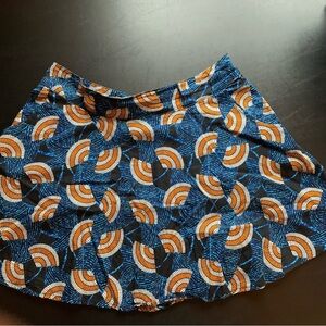 Forever 21 Vibrant Blue and Orange Skater Skirt size M.